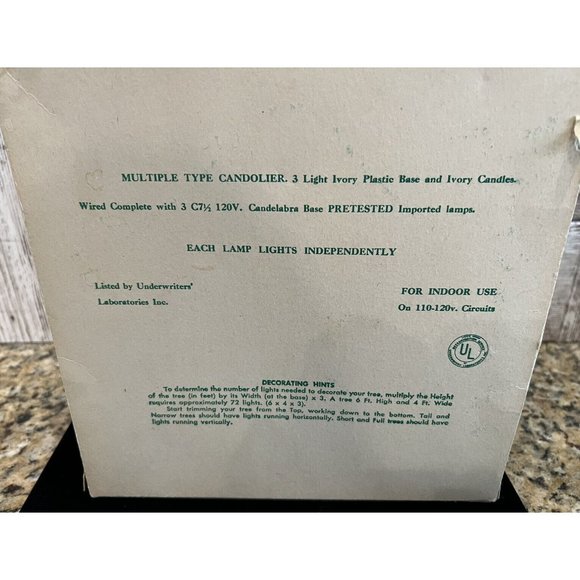 Vintage Cresent 3 Light Candolier Candelabra & Lamps in boxes Candle Light Works - Picture 7 of 10